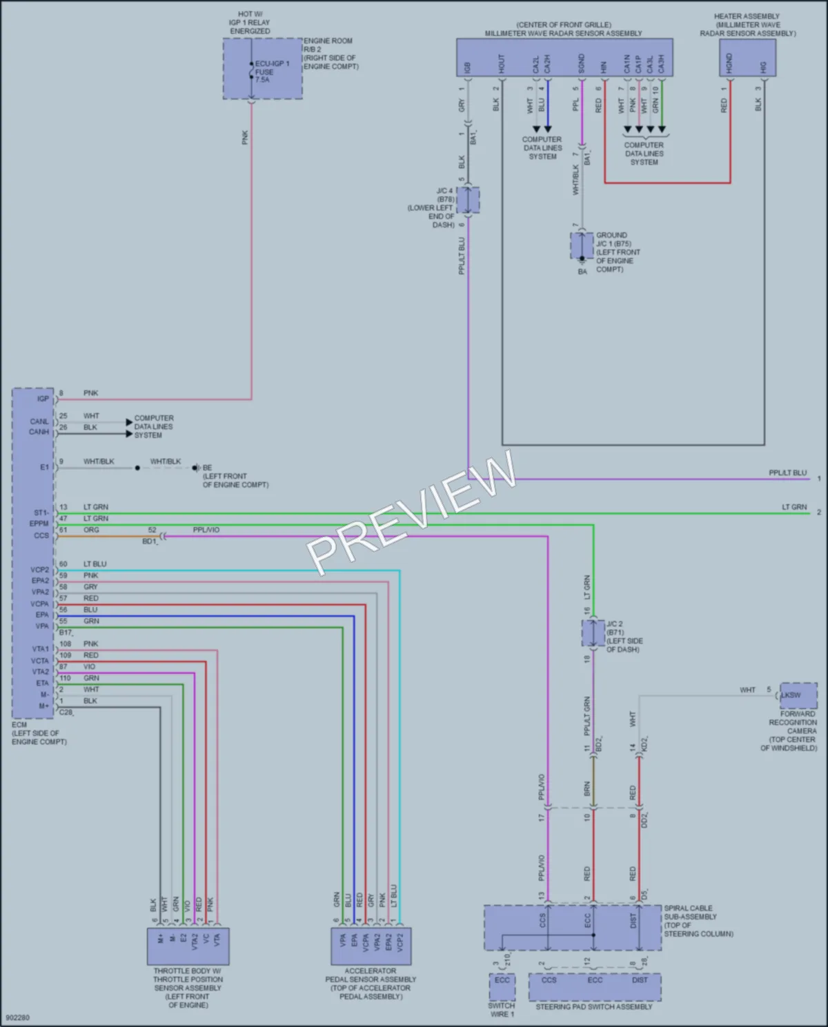 2025 Lexus TX350 Cruise Control wiring diagram preview