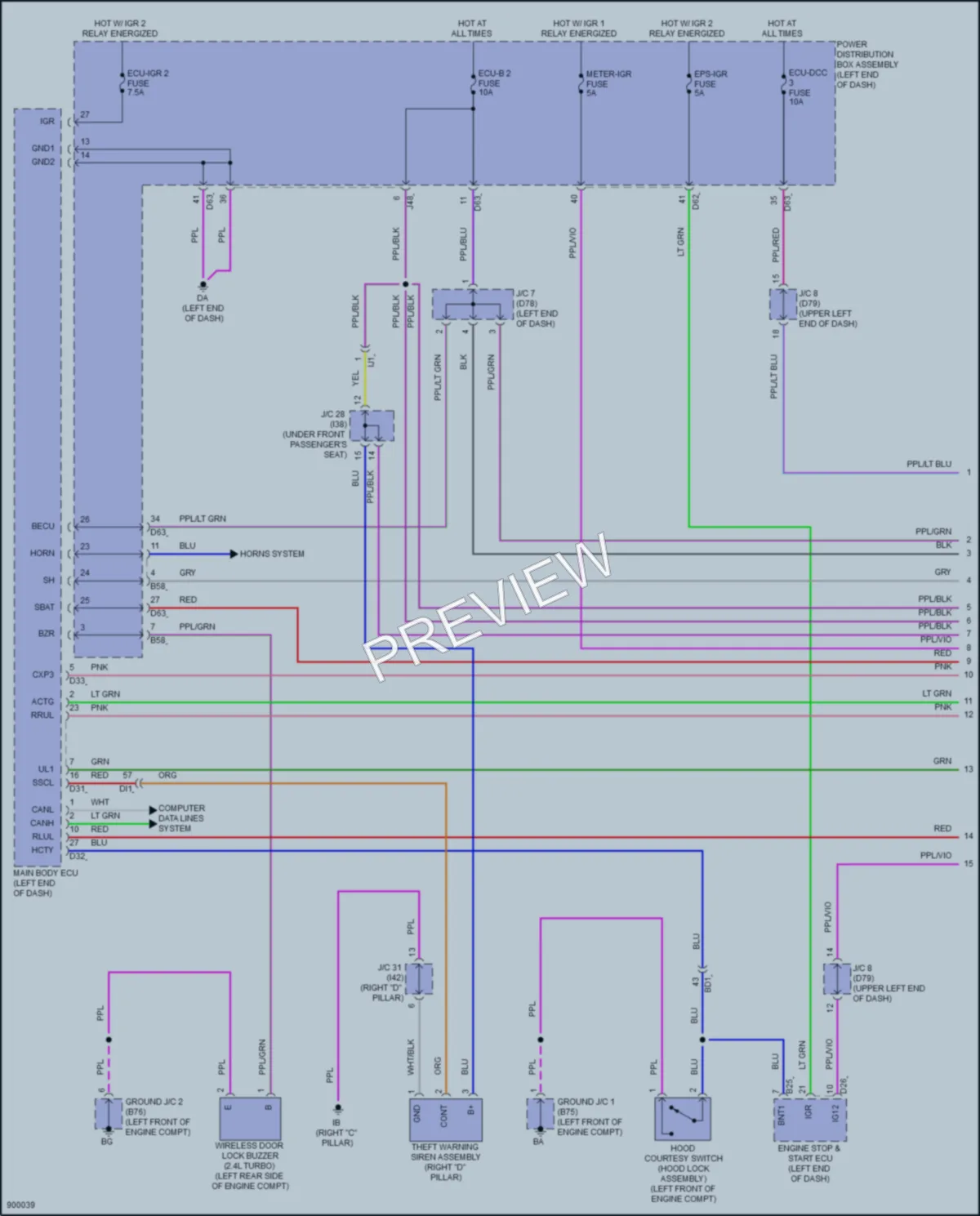 2025 Lexus TX500h Anti Theft wiring diagram preview
