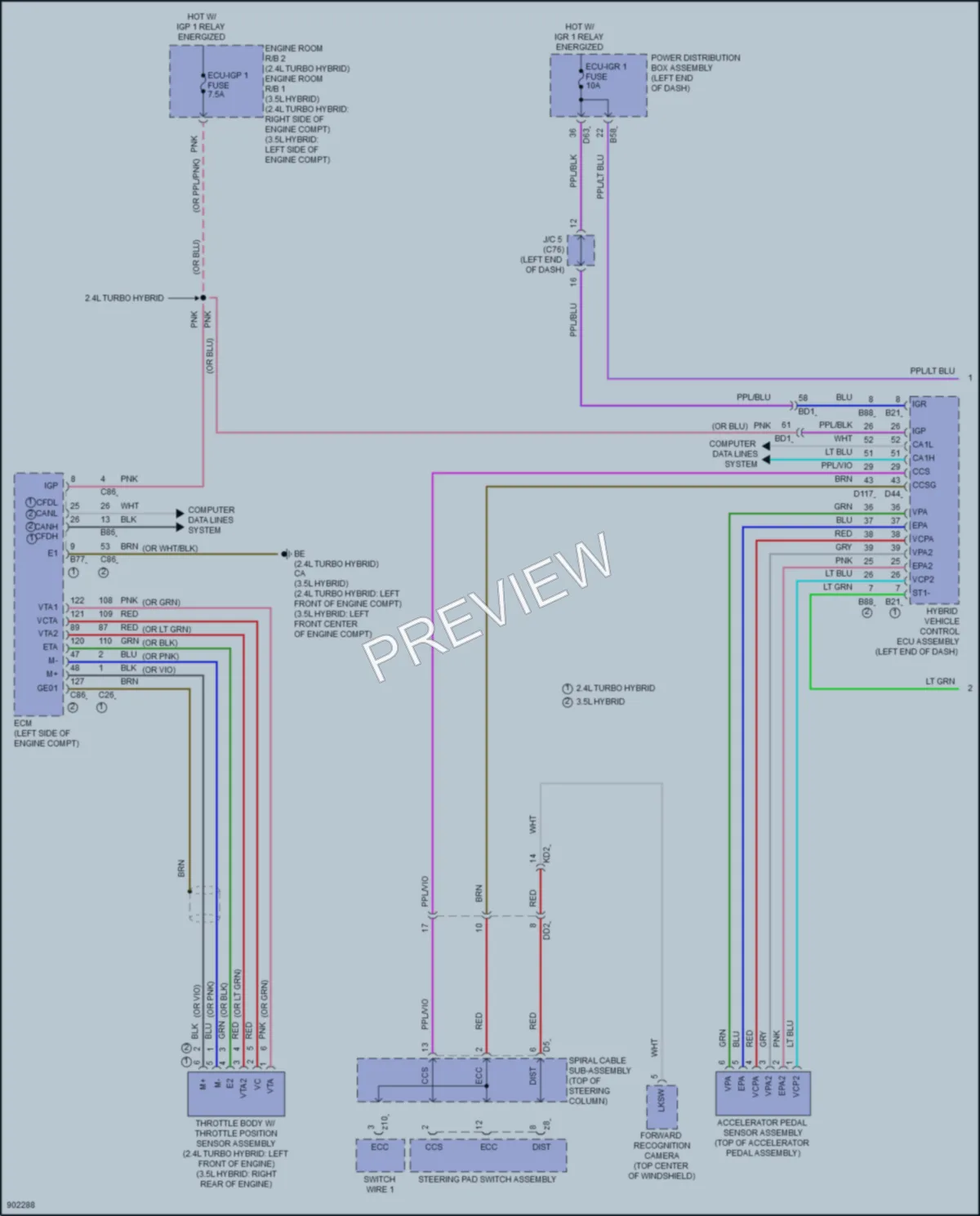 2025 Lexus TX500h Cruise Control wiring diagram preview
