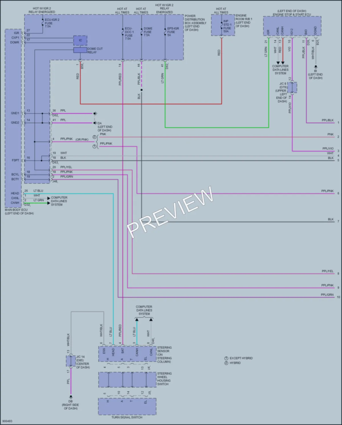 2025 Lexus TX500h Interior Lights wiring diagram preview