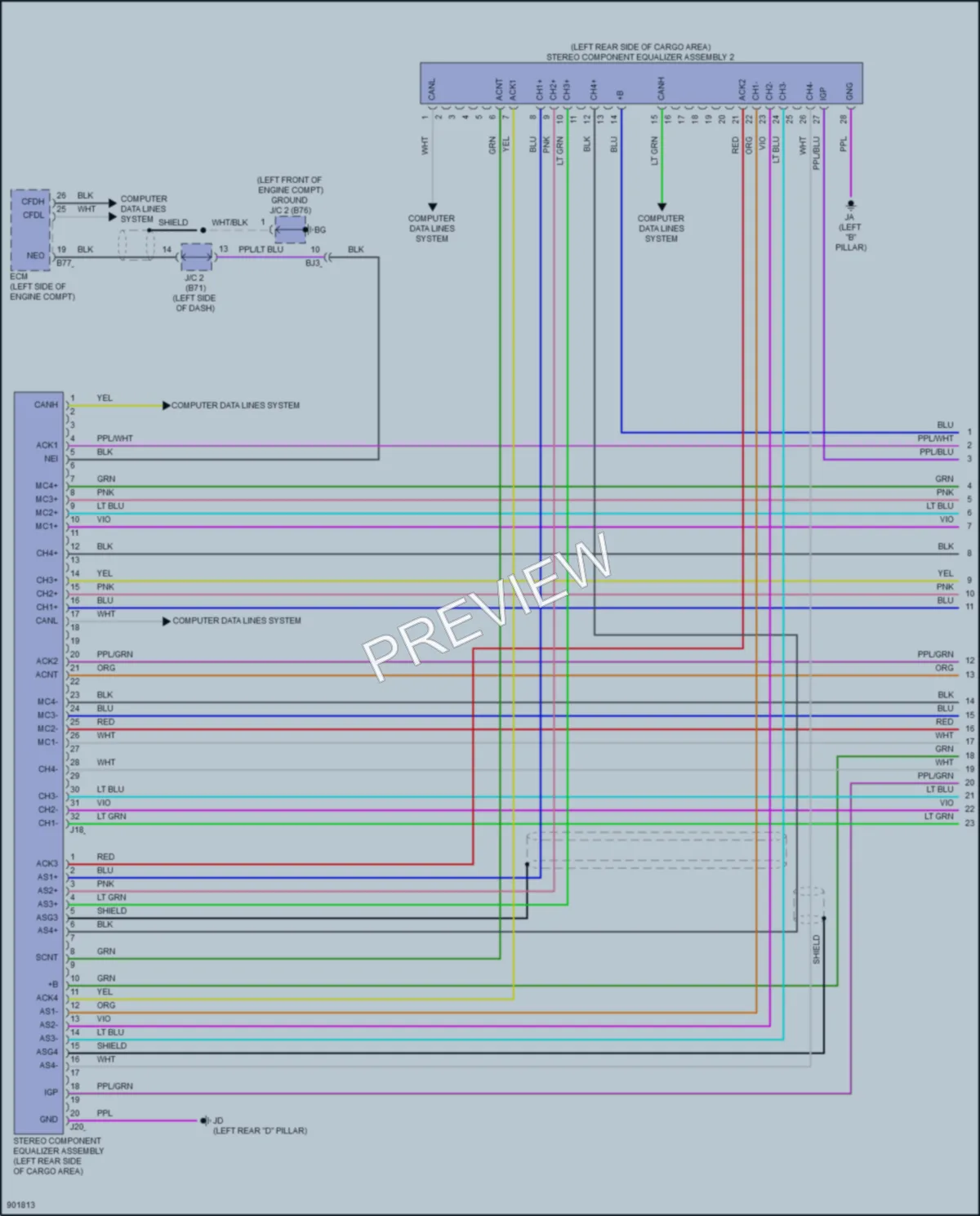 2025 Lexus TX500h Radio wiring diagram preview