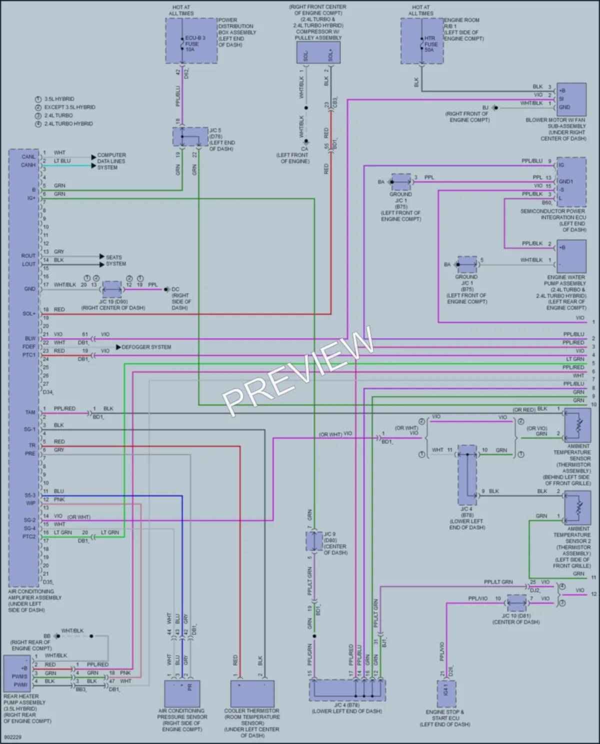 2025 Lexus TX550h Air Conditioning wiring diagram preview