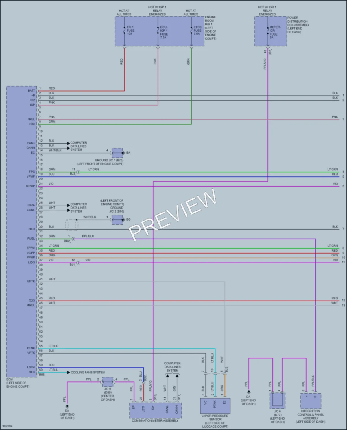 2025 Lexus TX550h Engine Performance wiring diagram preview