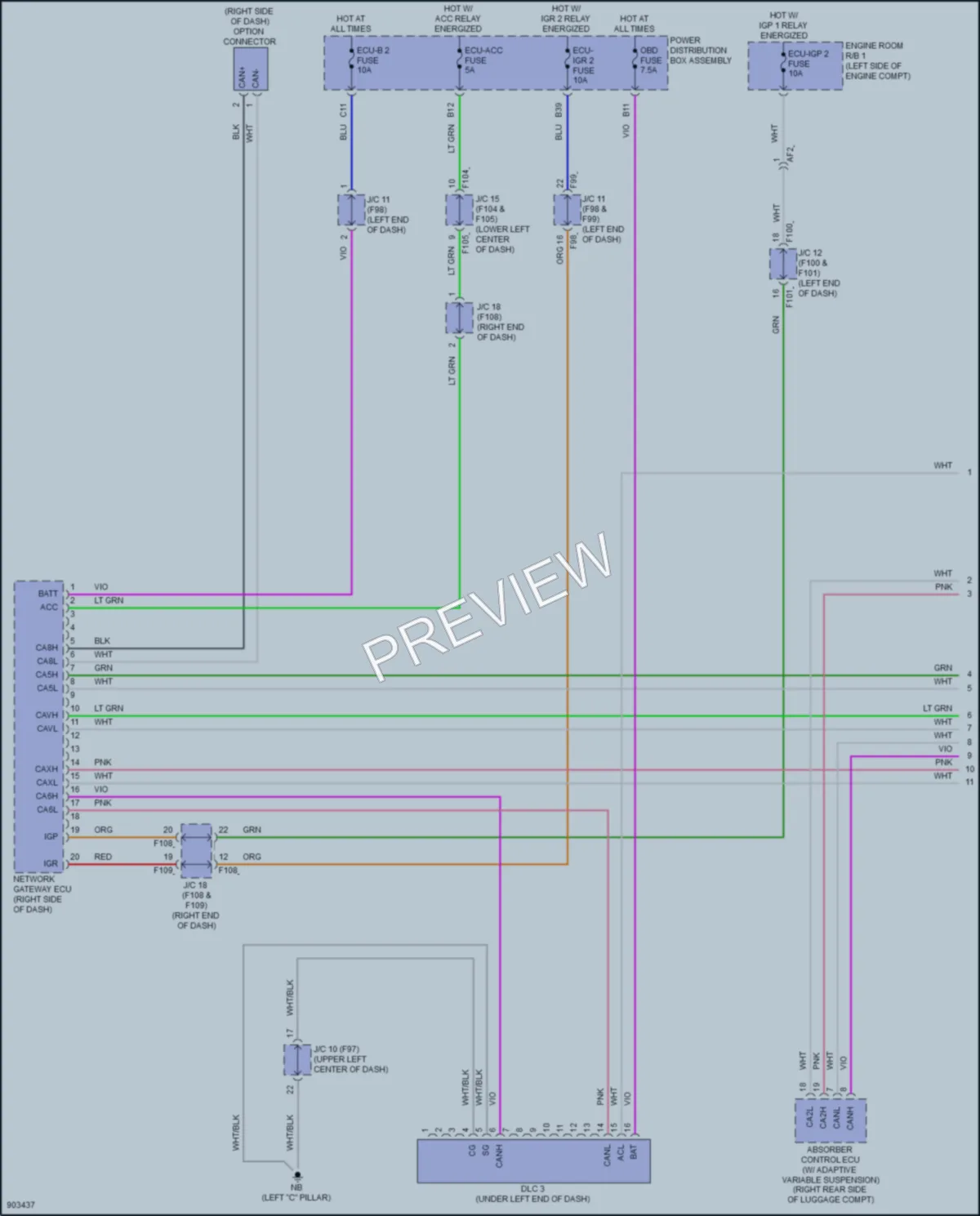 2025 Lexus UX300h Computer Data Lines wiring diagram preview