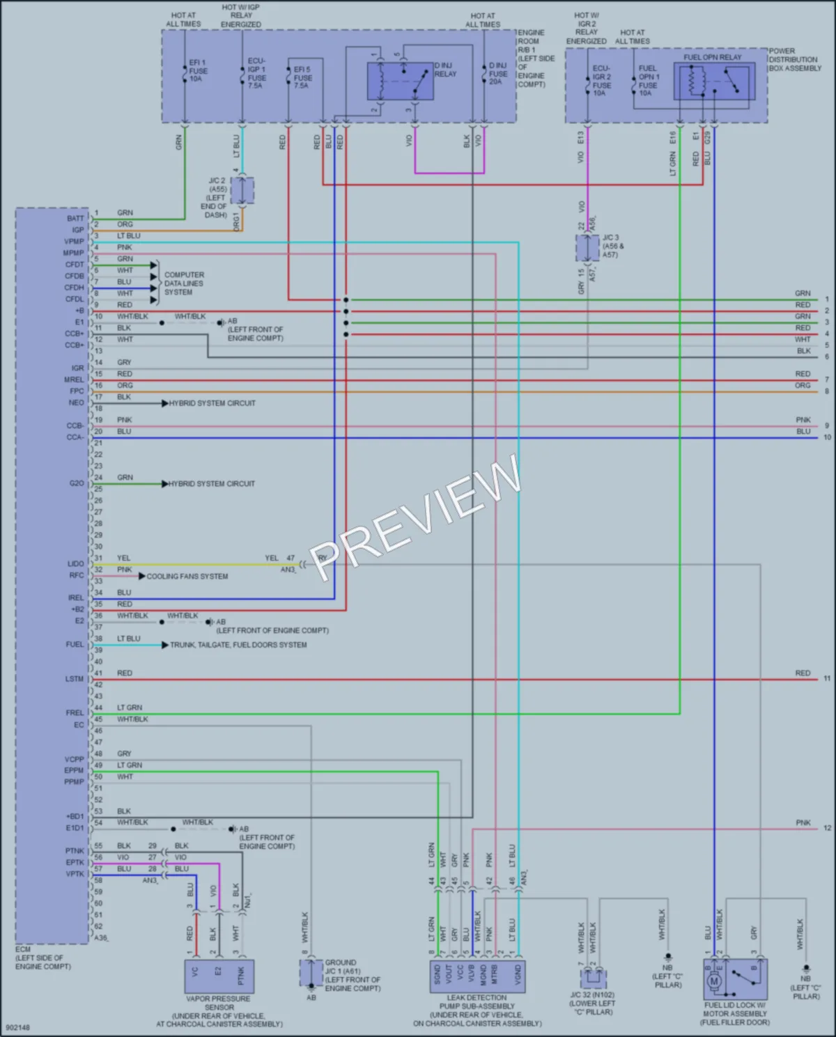 2025 Lexus UX300h Engine Performance wiring diagram preview