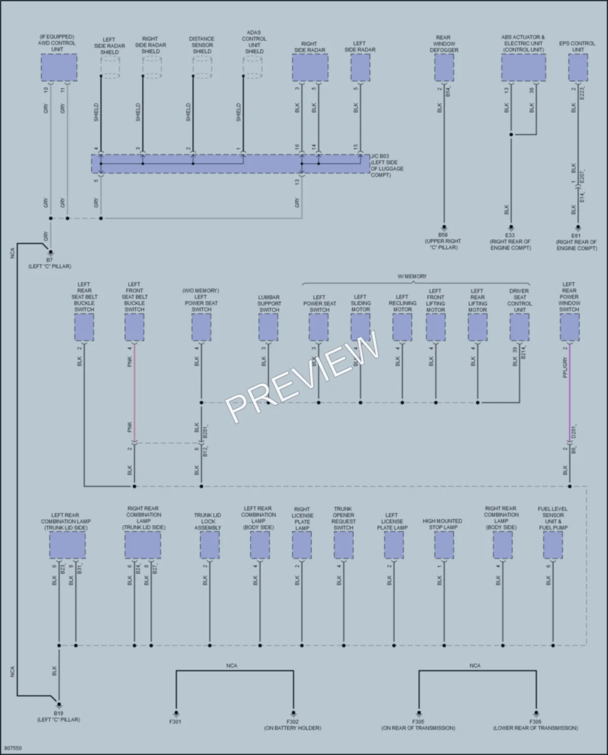 2025 Nissan Altima Ground Distribution wiring diagram preview