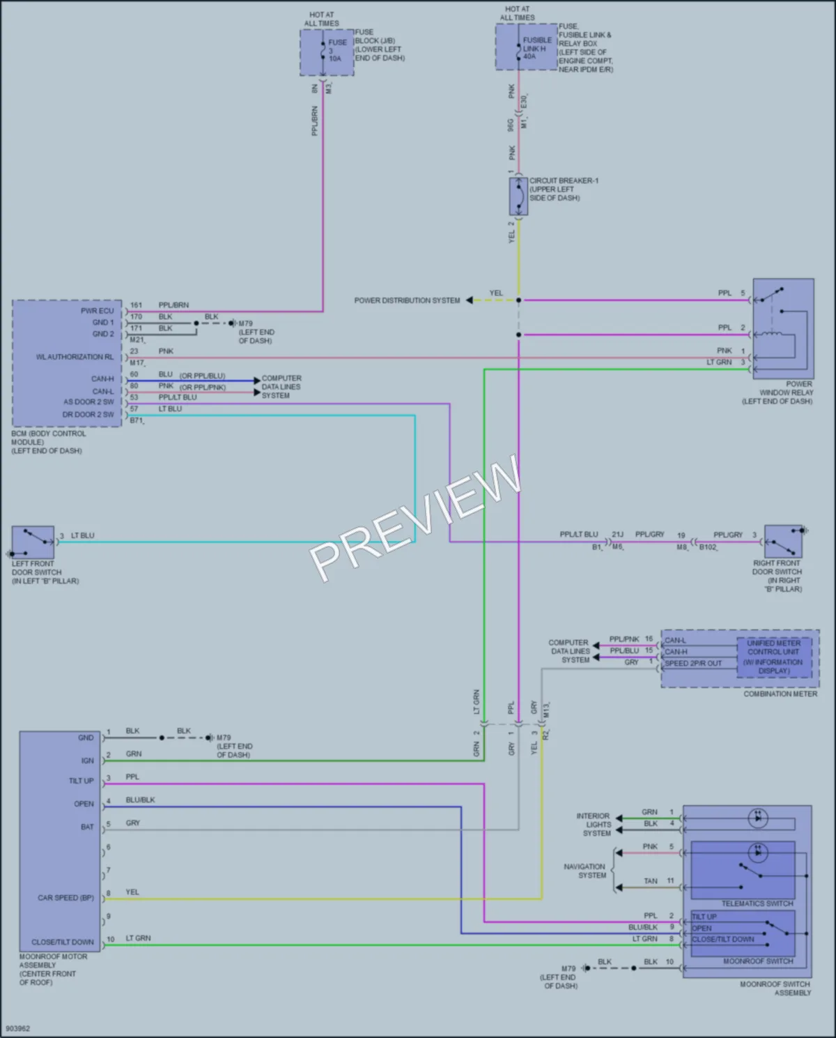 2025 Nissan Altima Power Top Sunroof wiring diagram preview