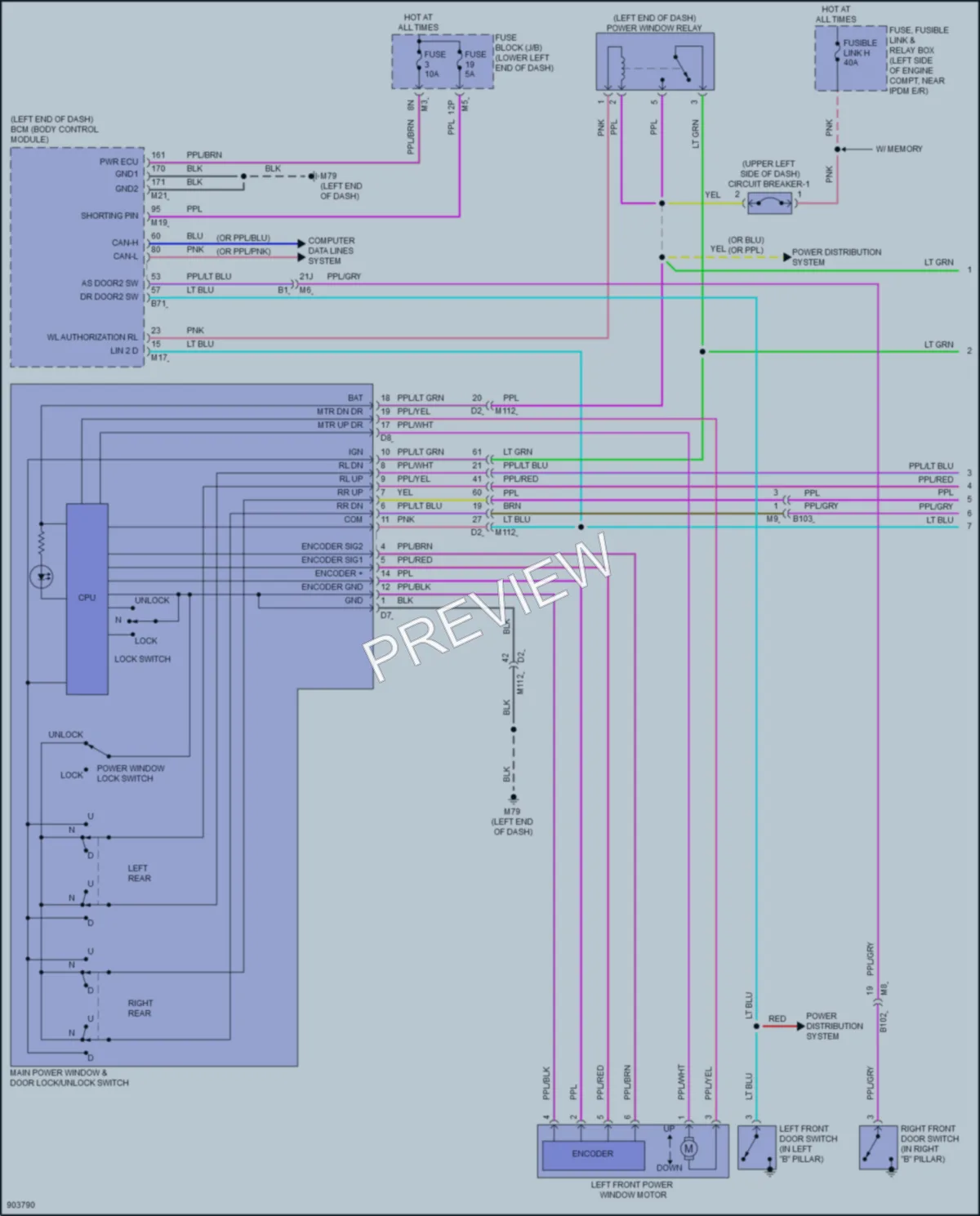 2025 Nissan Altima Power Windows wiring diagram preview