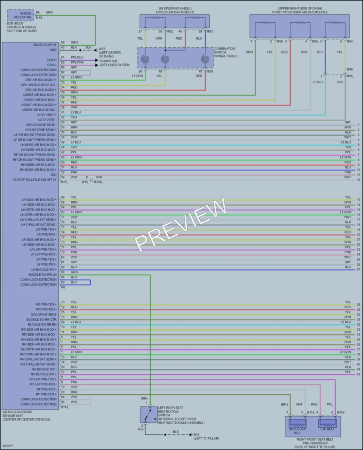 2025 Nissan Altima Supplemental Restraints wiring diagram preview