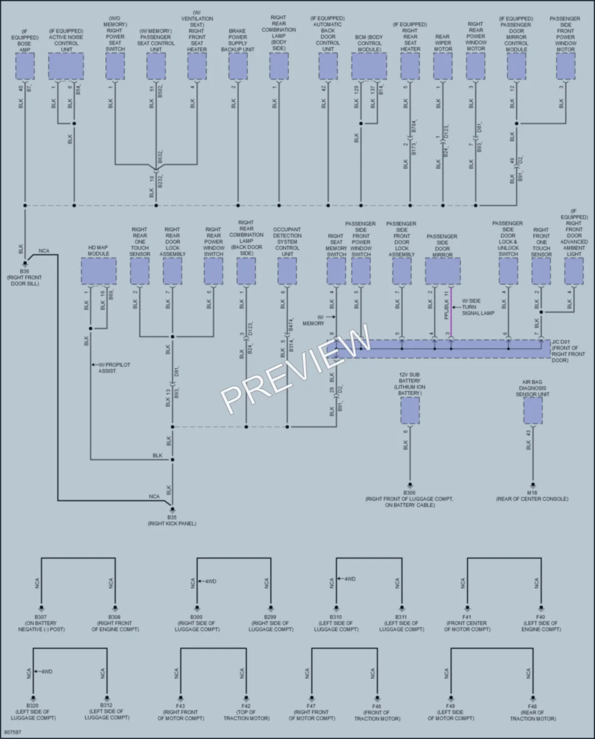 2025 Nissan Ariya Ground Distribution wiring diagram preview