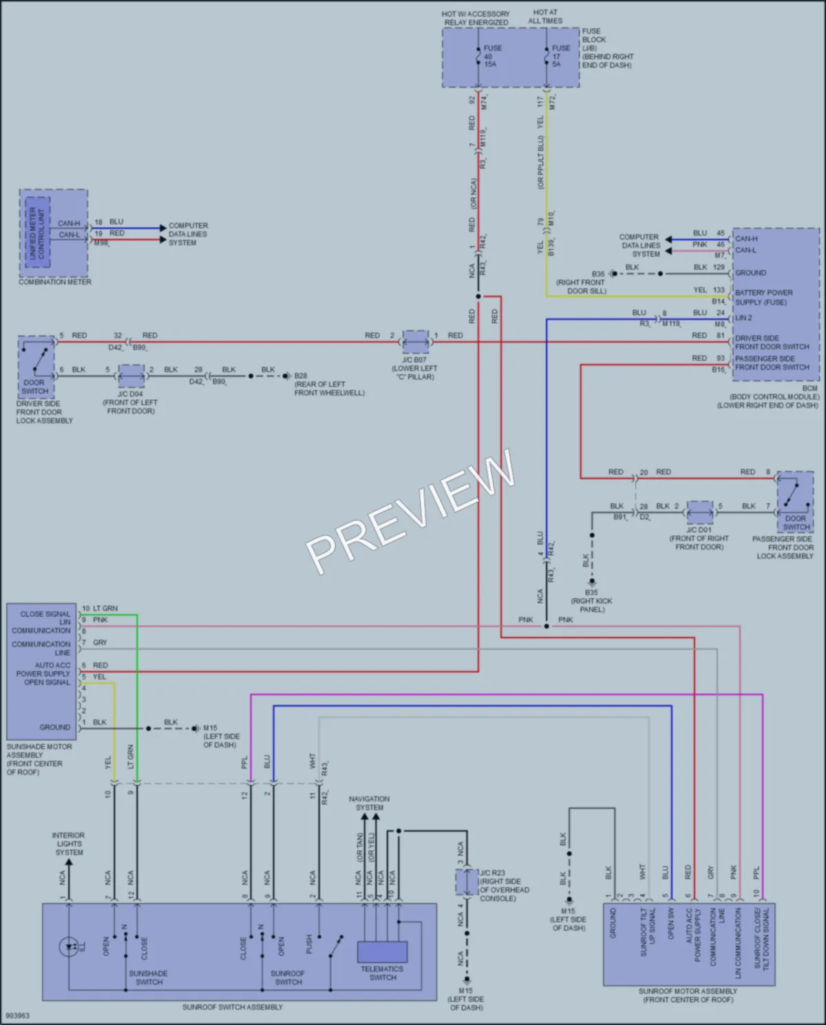 2025 Nissan Ariya Power Top Sunroof wiring diagram preview