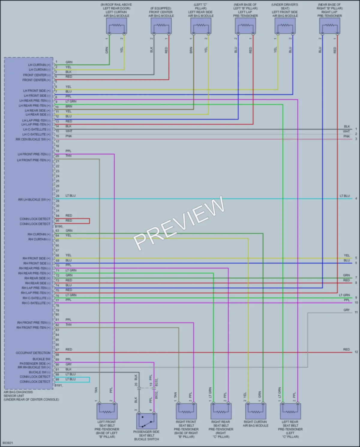 2025 Nissan Ariya Supplemental Restraints wiring diagram preview