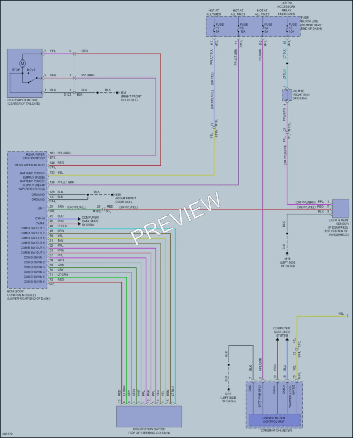 2025 Nissan Ariya Wiper Washer wiring diagram preview