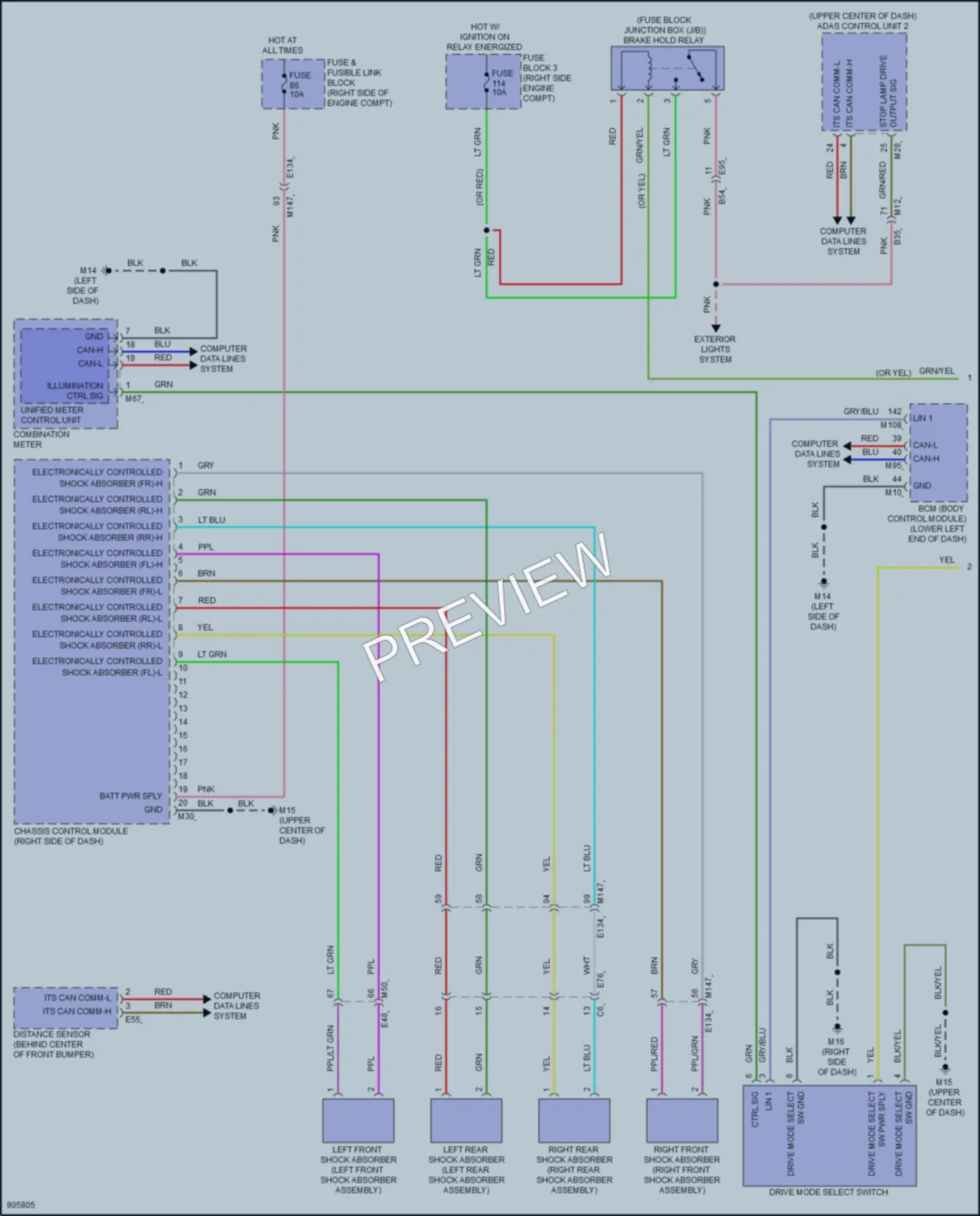 2025 Nissan Armada Electronic Suspension wiring diagram preview