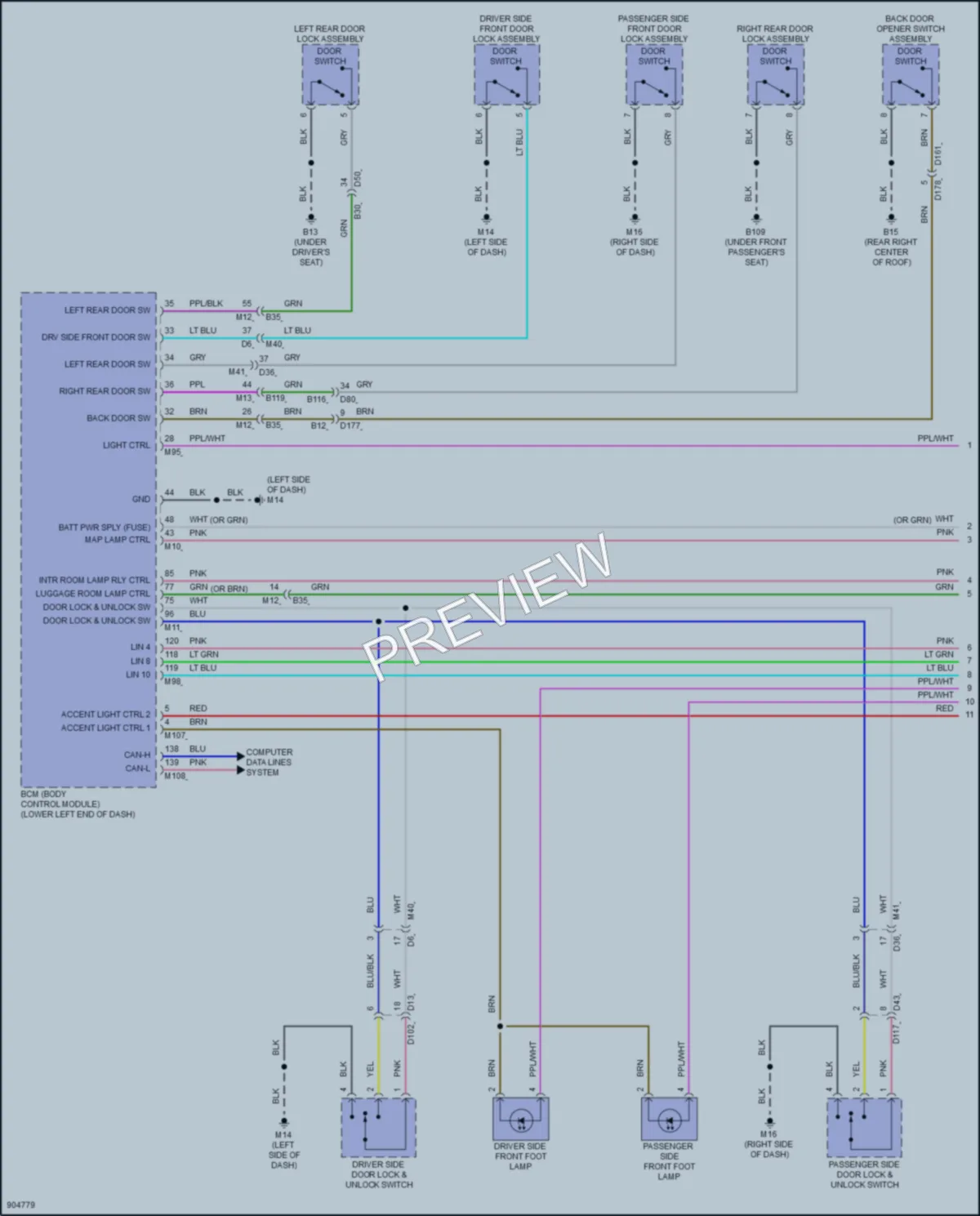 2025 Nissan Armada Interior Lights wiring diagram preview