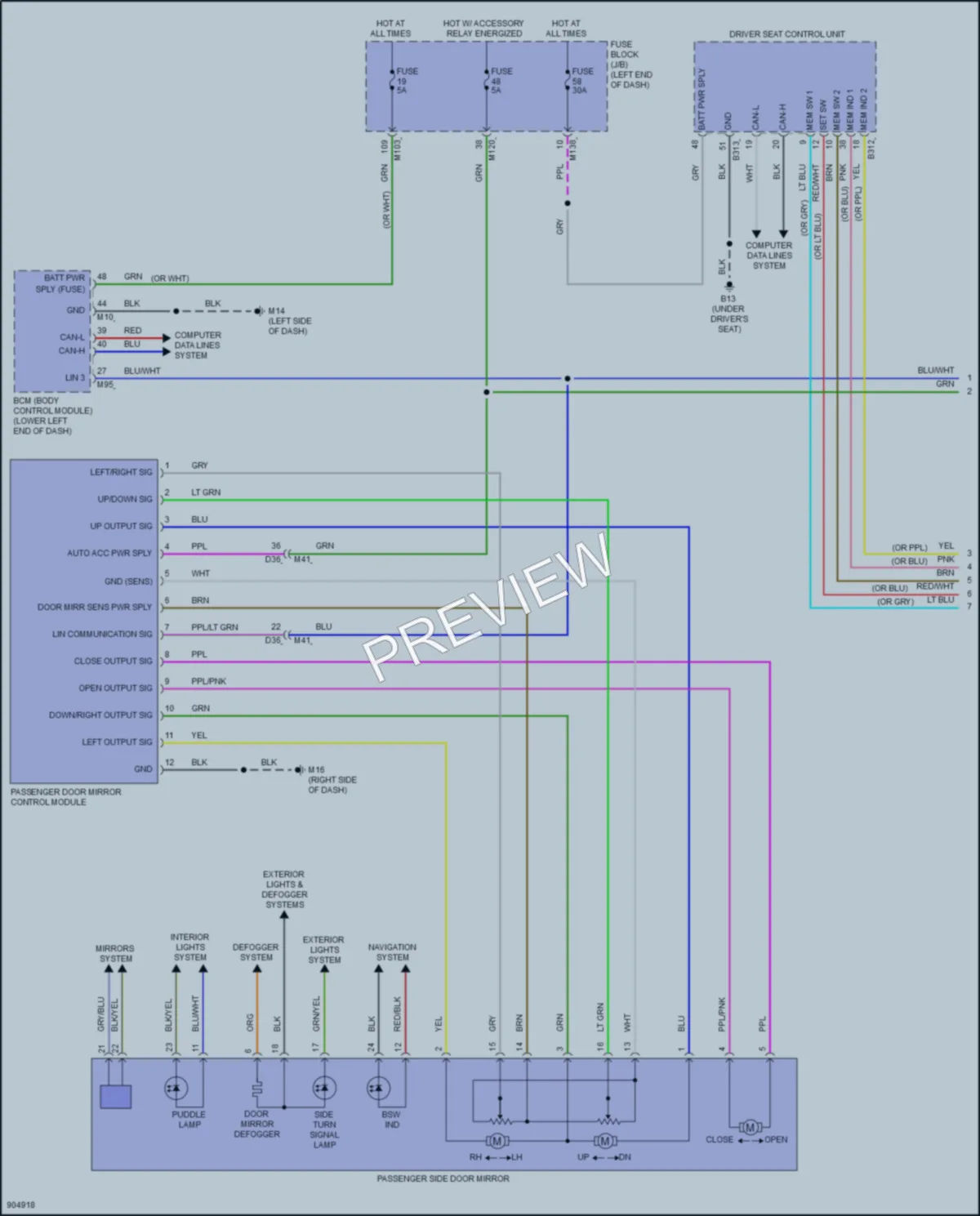 2025 Nissan Armada Memory Systems wiring diagram preview