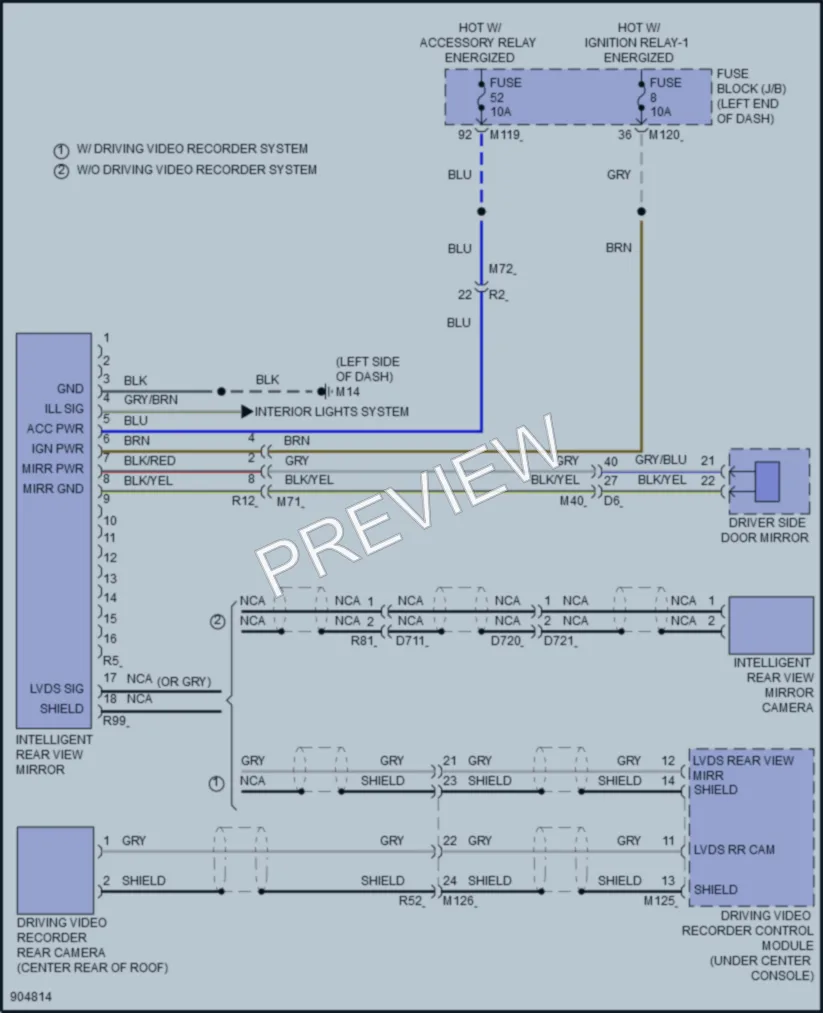 2025 Nissan Armada Power Mirrors wiring diagram preview
