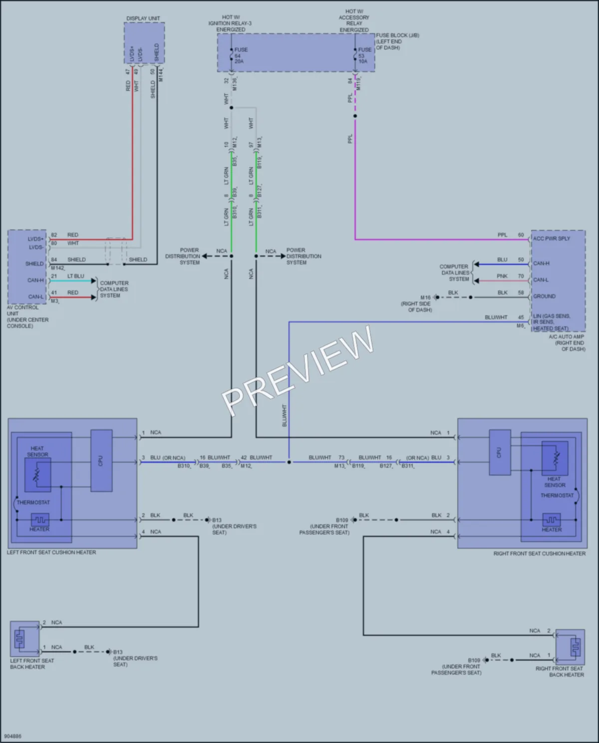 2025 Nissan Armada Power Seats wiring diagram preview