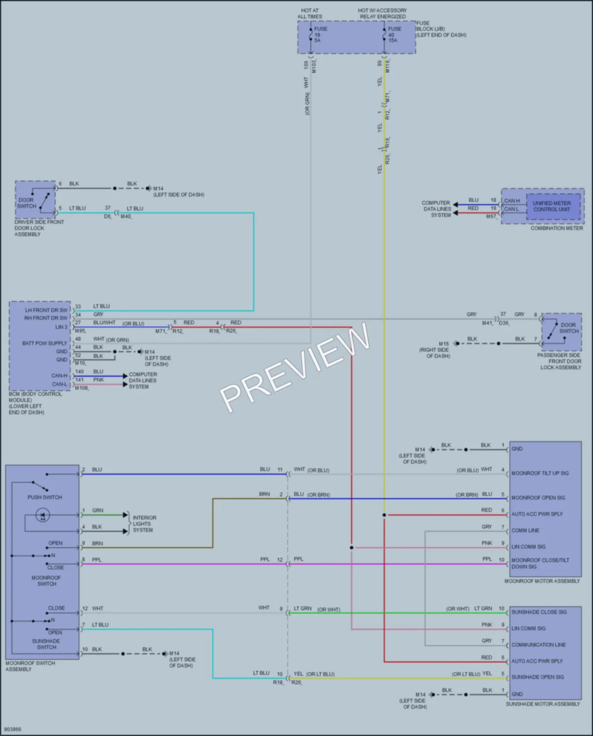 2025 Nissan Armada Power Top Sunroof wiring diagram preview