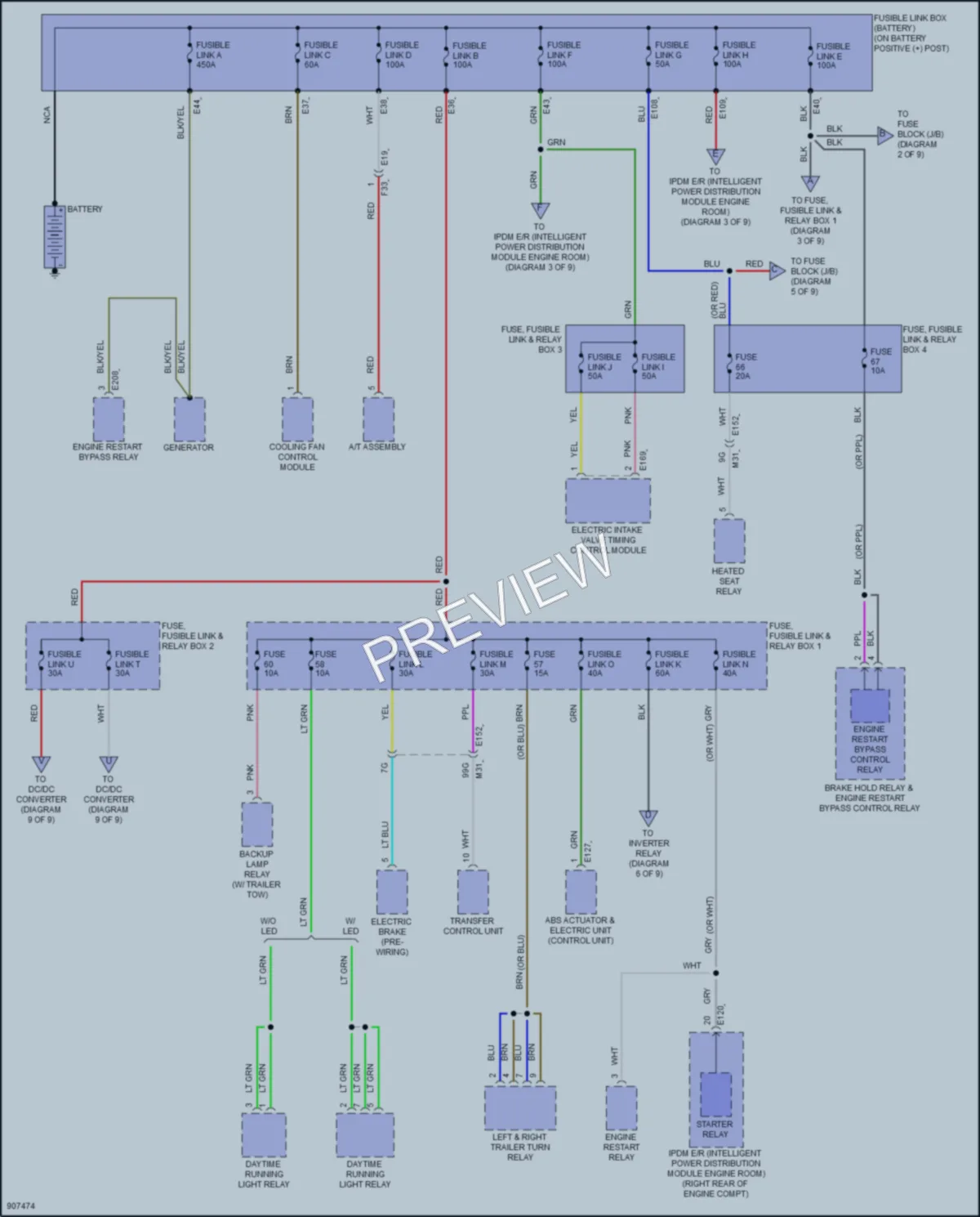 2025 Nissan Frontier Power Distribution wiring diagram preview