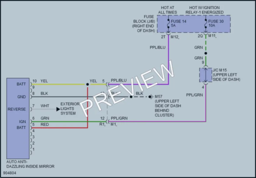 2025 Nissan Frontier Power Mirrors wiring diagram preview
