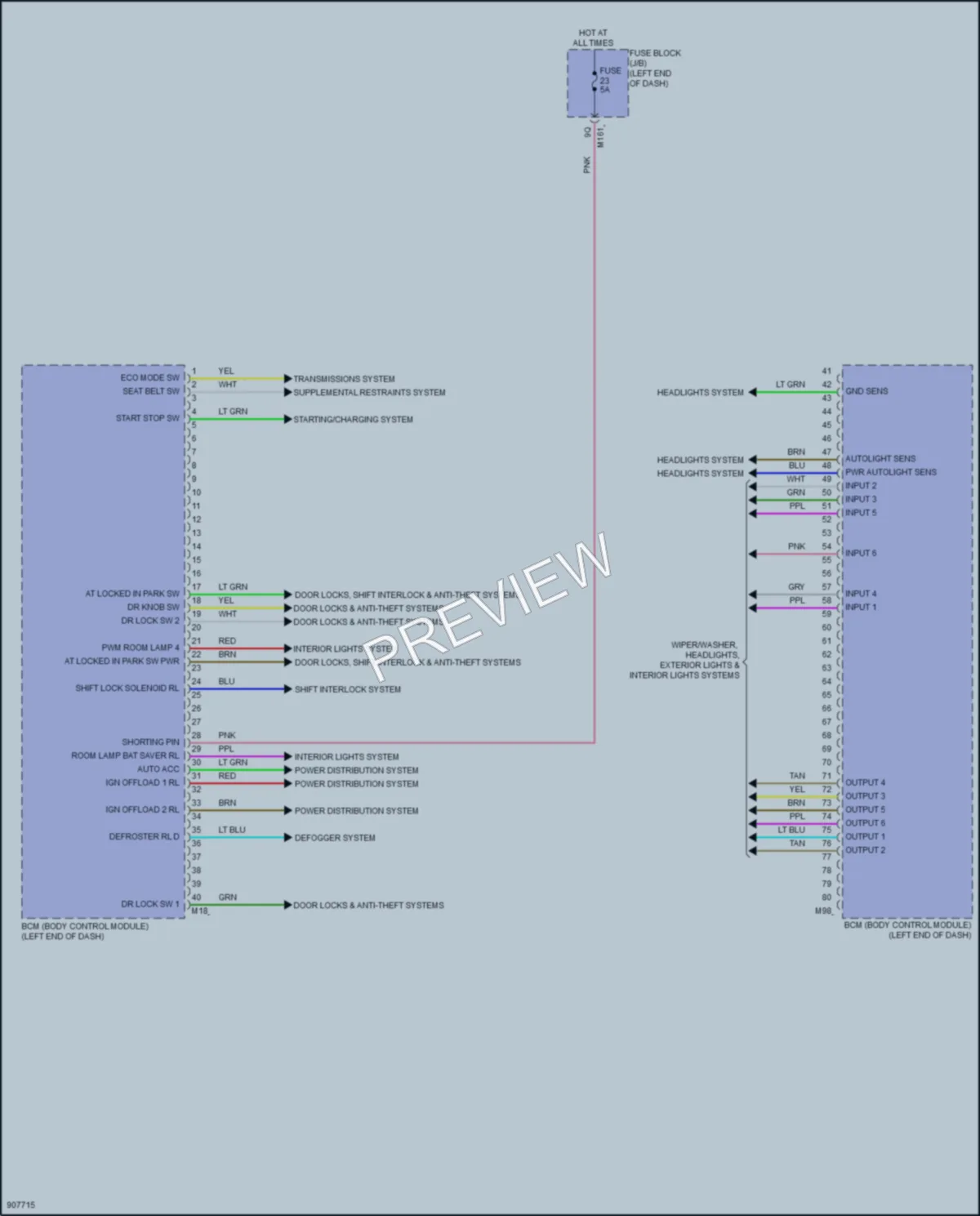 2025 Nissan Kicks Body Control Modules wiring diagram preview