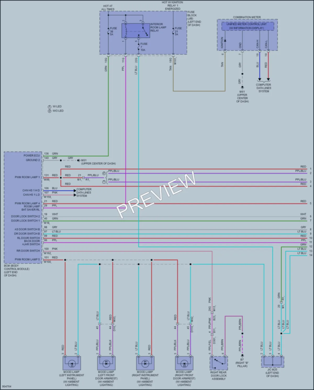 2025 Nissan Kicks Interior Lights wiring diagram preview
