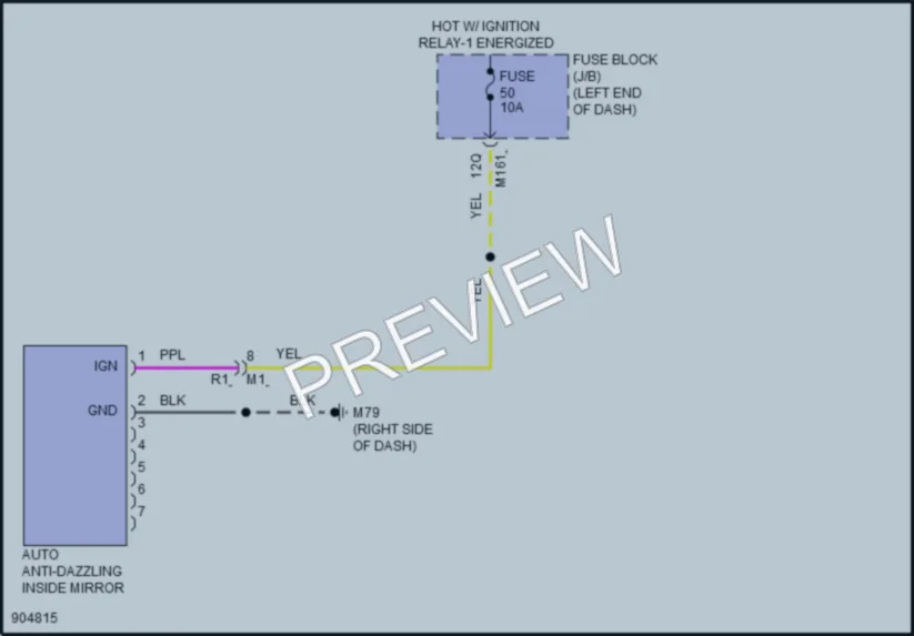 2025 Nissan Kicks Power Mirrors wiring diagram preview
