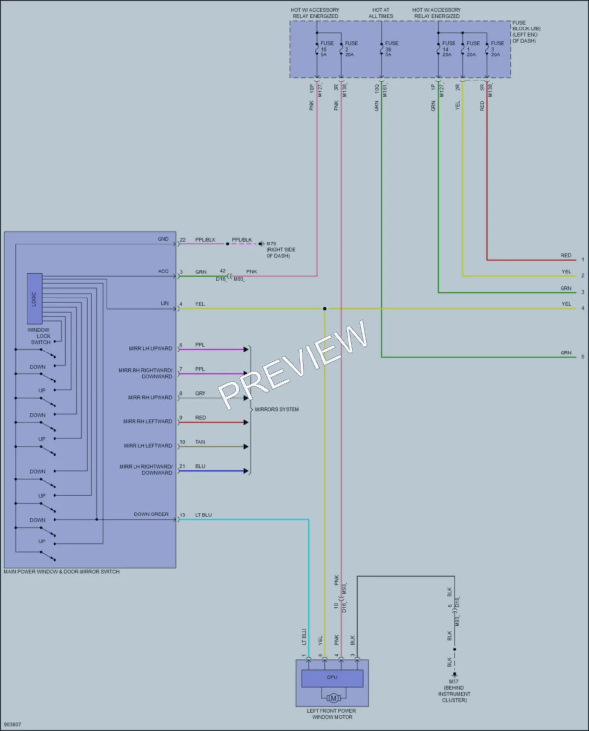 2025 Nissan Kicks Power Windows wiring diagram preview