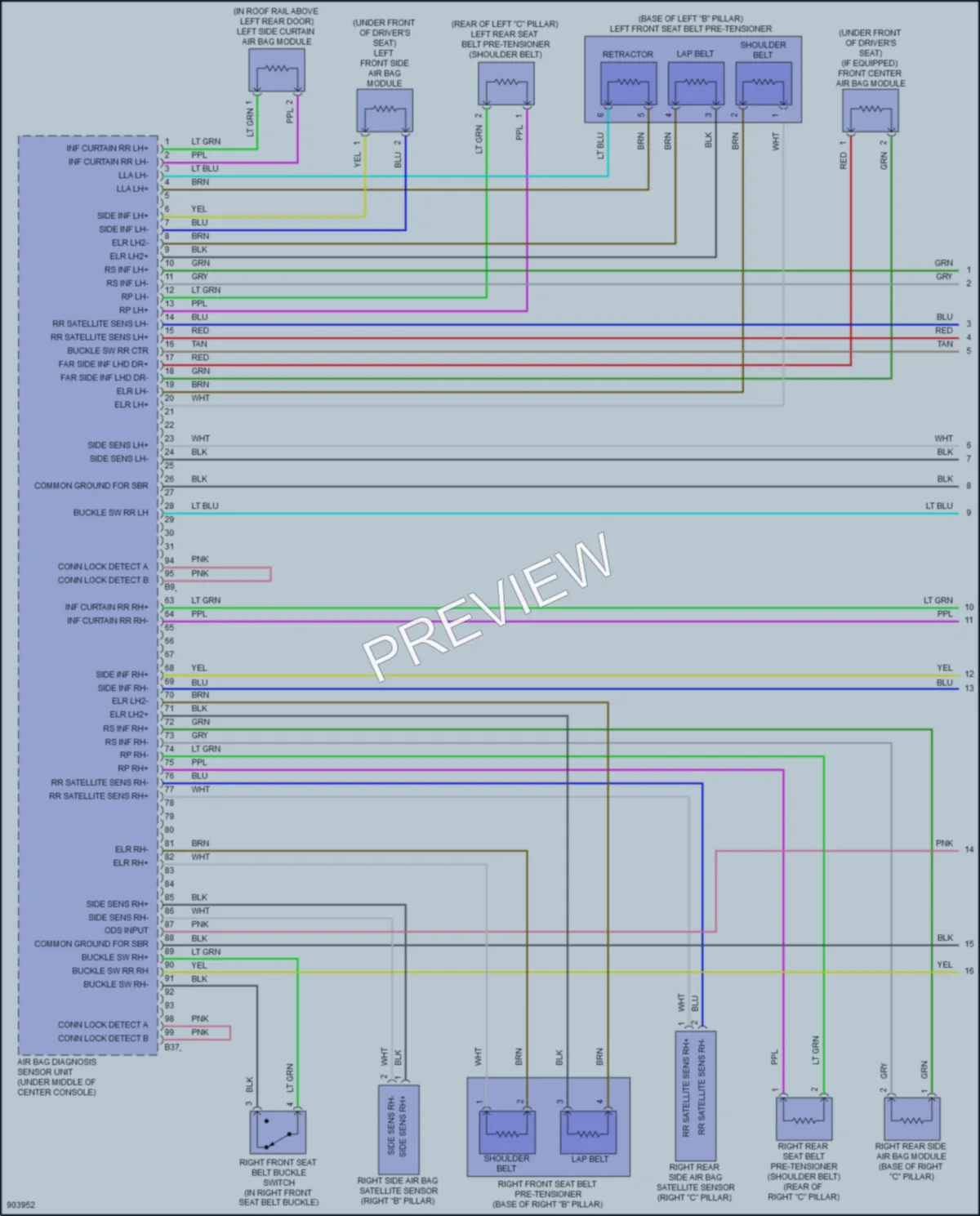 2025 Nissan Kicks Supplemental Restraints wiring diagram preview