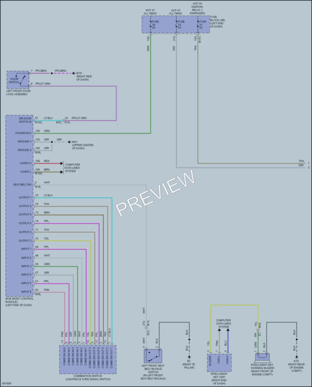 2025 Nissan Kicks Warning Systems wiring diagram preview
