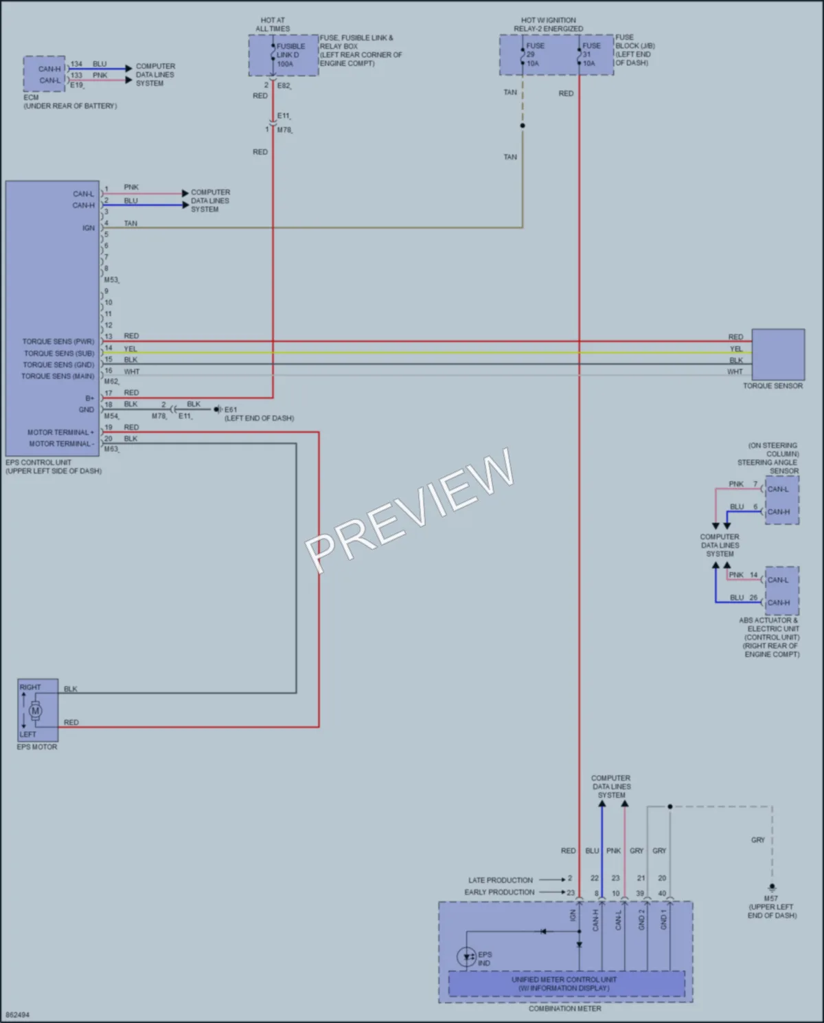 2025 Nissan KicksPlay Electronic Power Steering wiring diagram preview