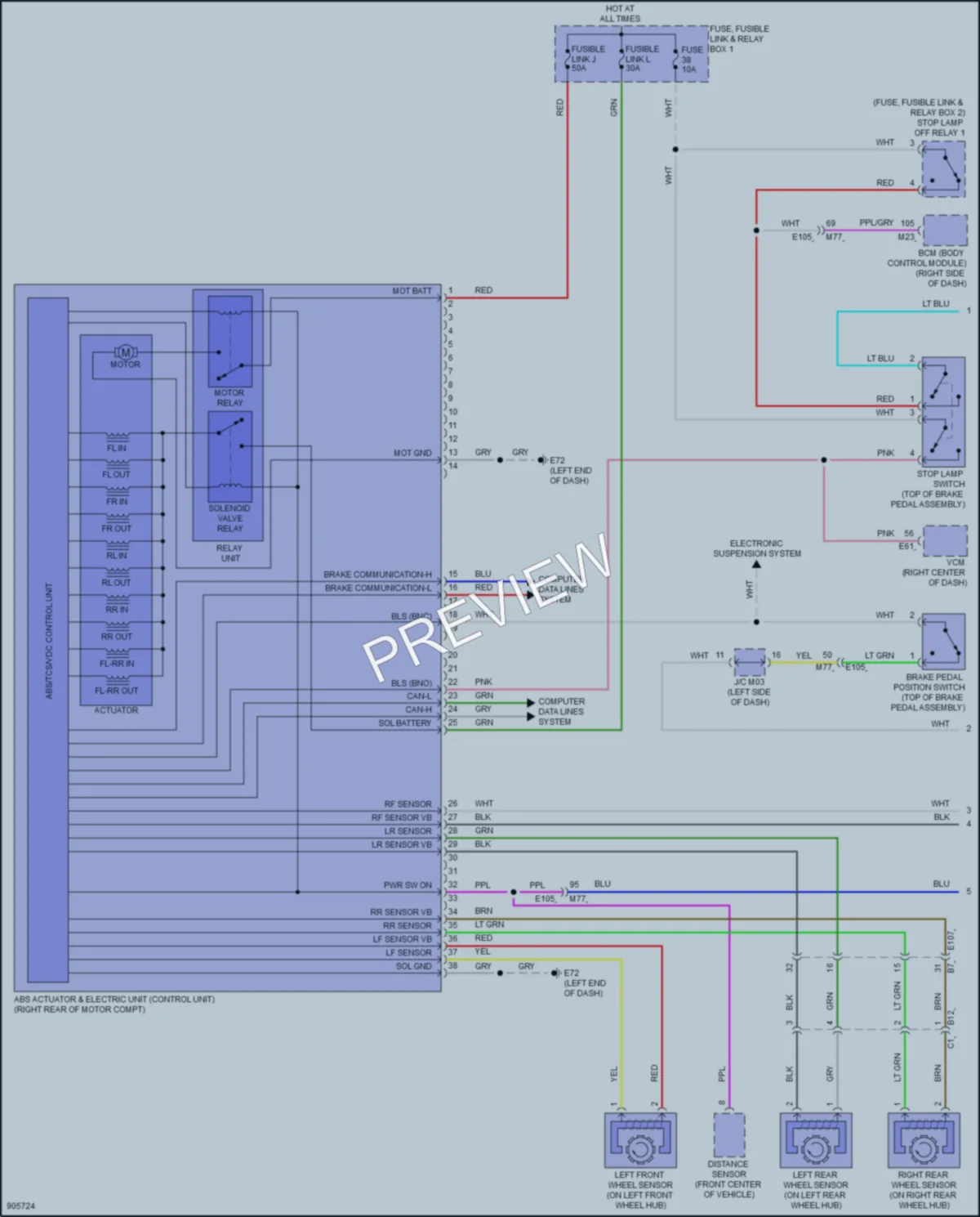 2025 Nissan LEAF Anti Lock Brakes wiring diagram preview