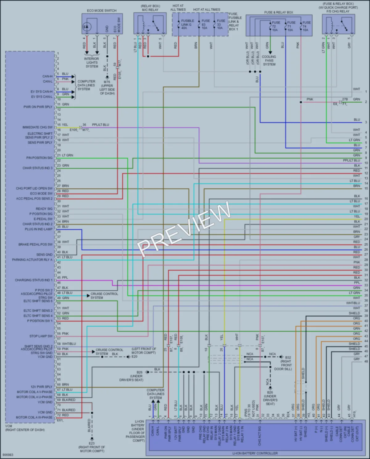2025 Nissan LEAF Engine Performance wiring diagram preview