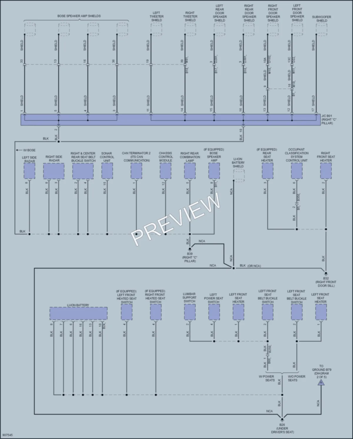 2025 Nissan LEAF Ground Distribution wiring diagram preview