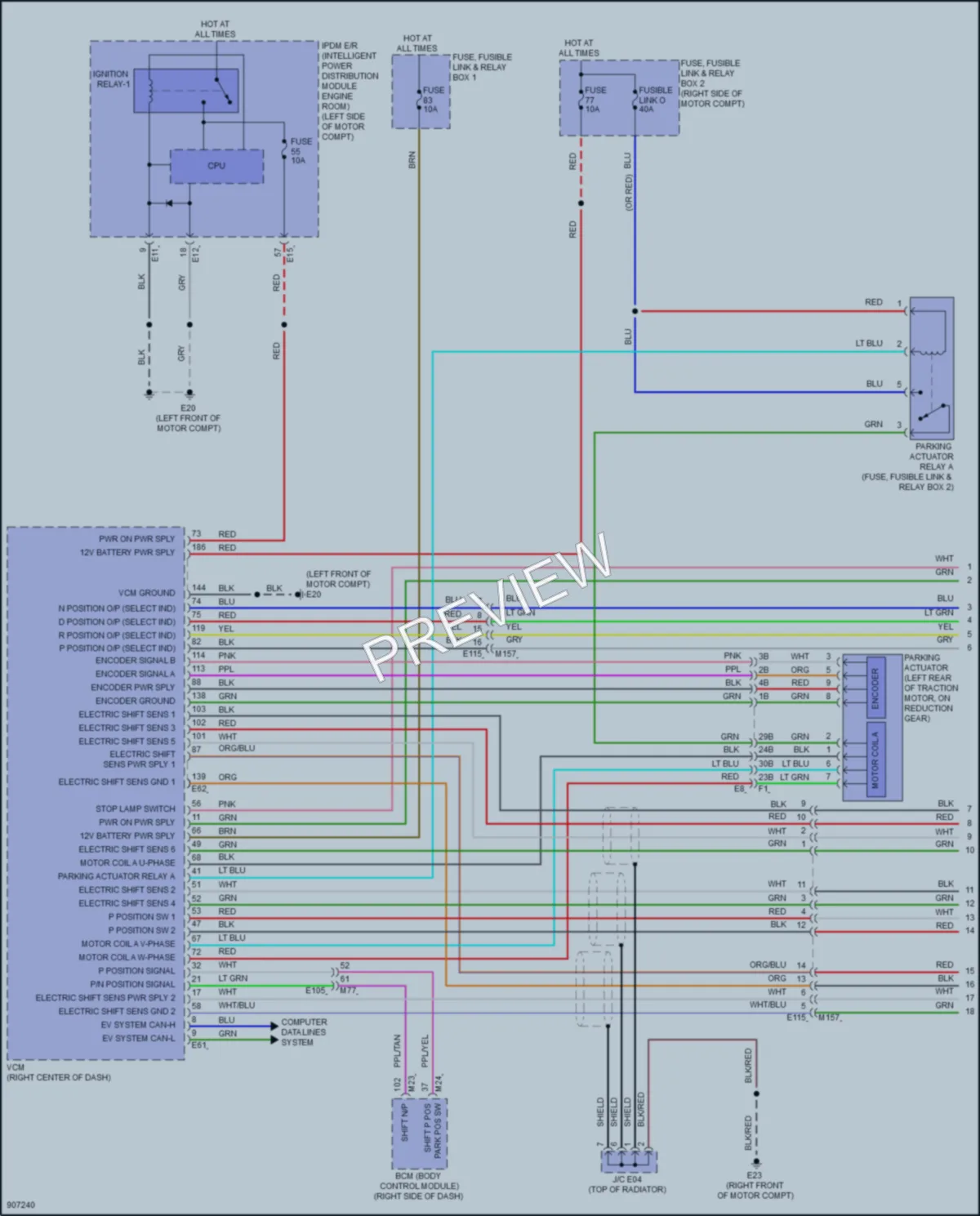 2025 Nissan LEAF Transmission wiring diagram preview