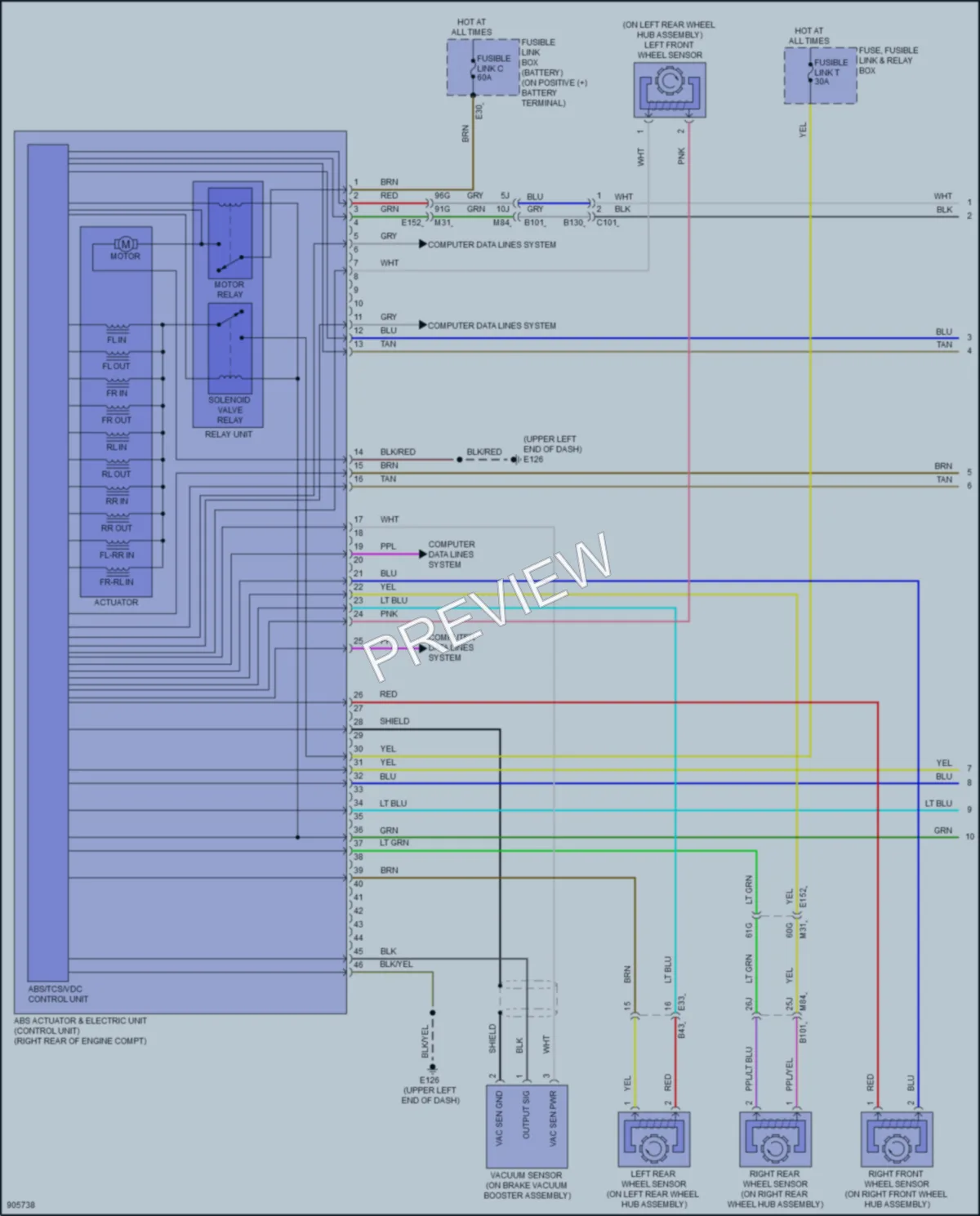 2025 Nissan Murano Anti Lock Brakes wiring diagram preview