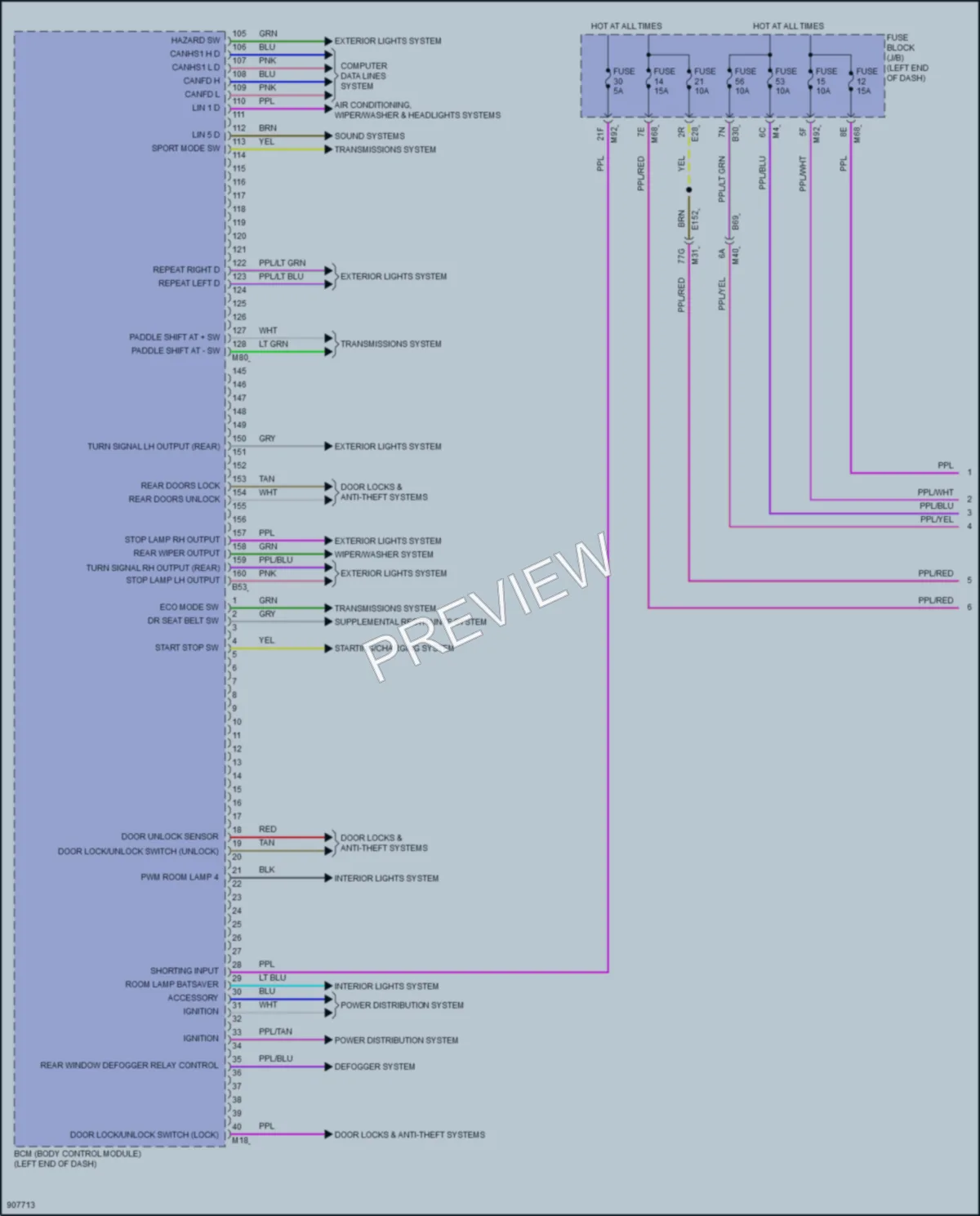 2025 Nissan Murano Body Control Modules wiring diagram preview