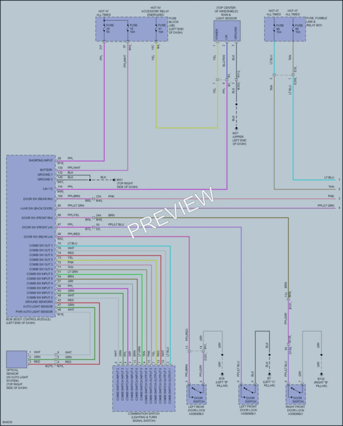 2025 Nissan Murano Headlights wiring diagram preview