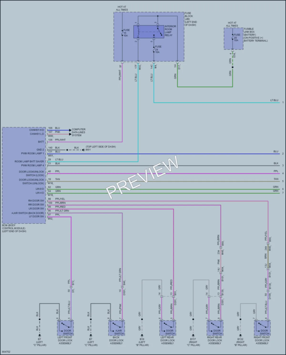 2025 Nissan Murano Interior Lights wiring diagram preview