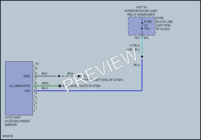 2025 Nissan Murano Power Mirrors wiring diagram preview