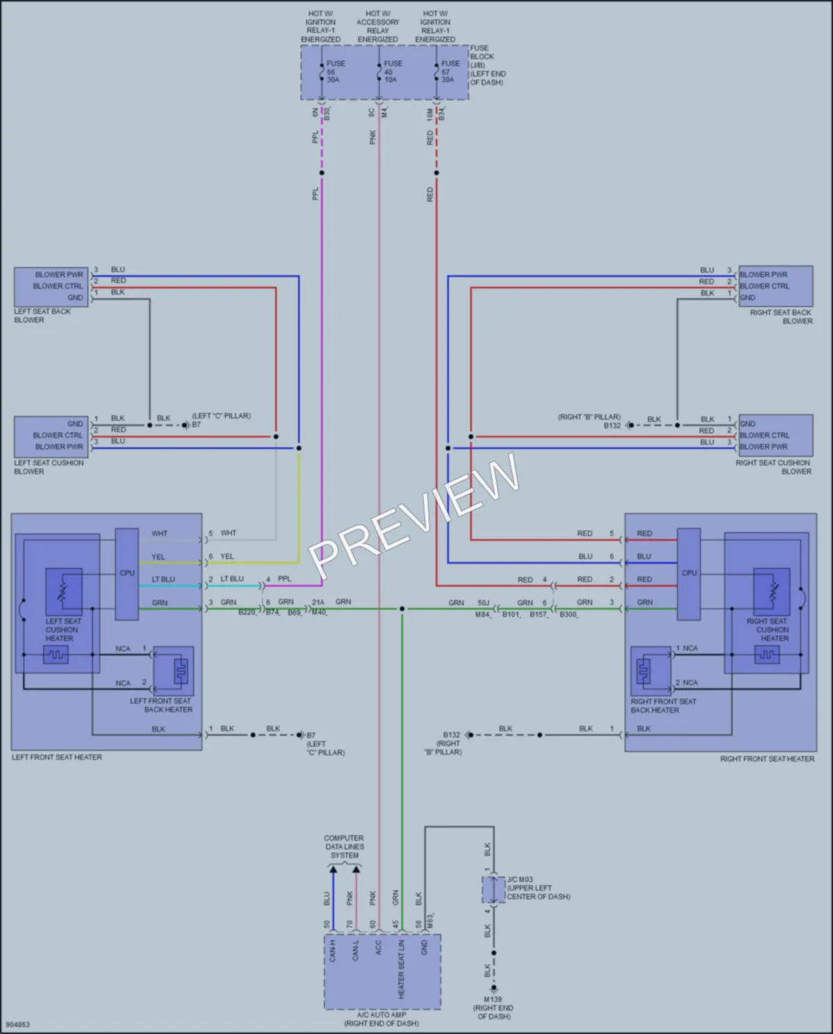 2025 Nissan Murano Power Seats wiring diagram preview