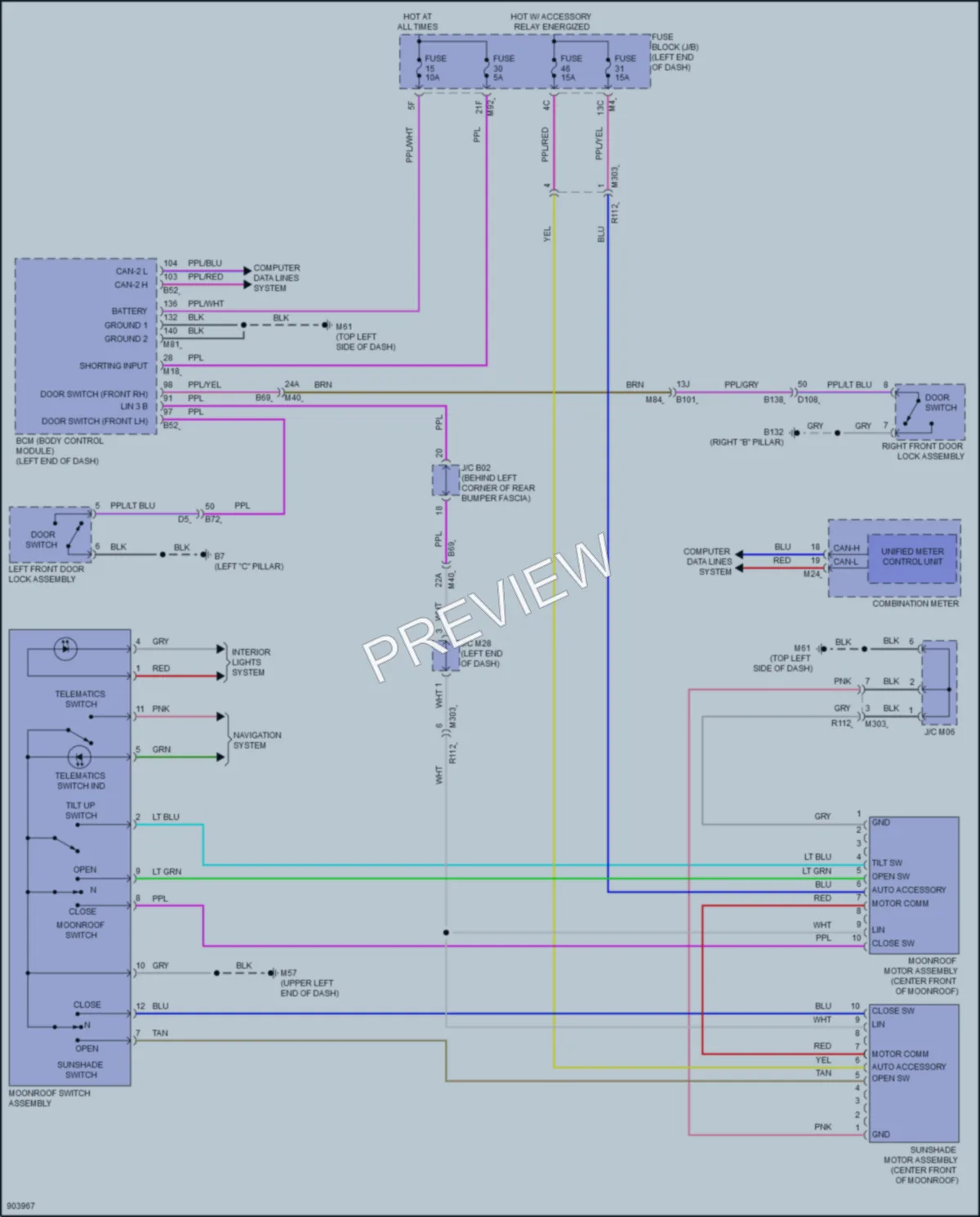 2025 Nissan Murano Power Top Sunroof wiring diagram preview