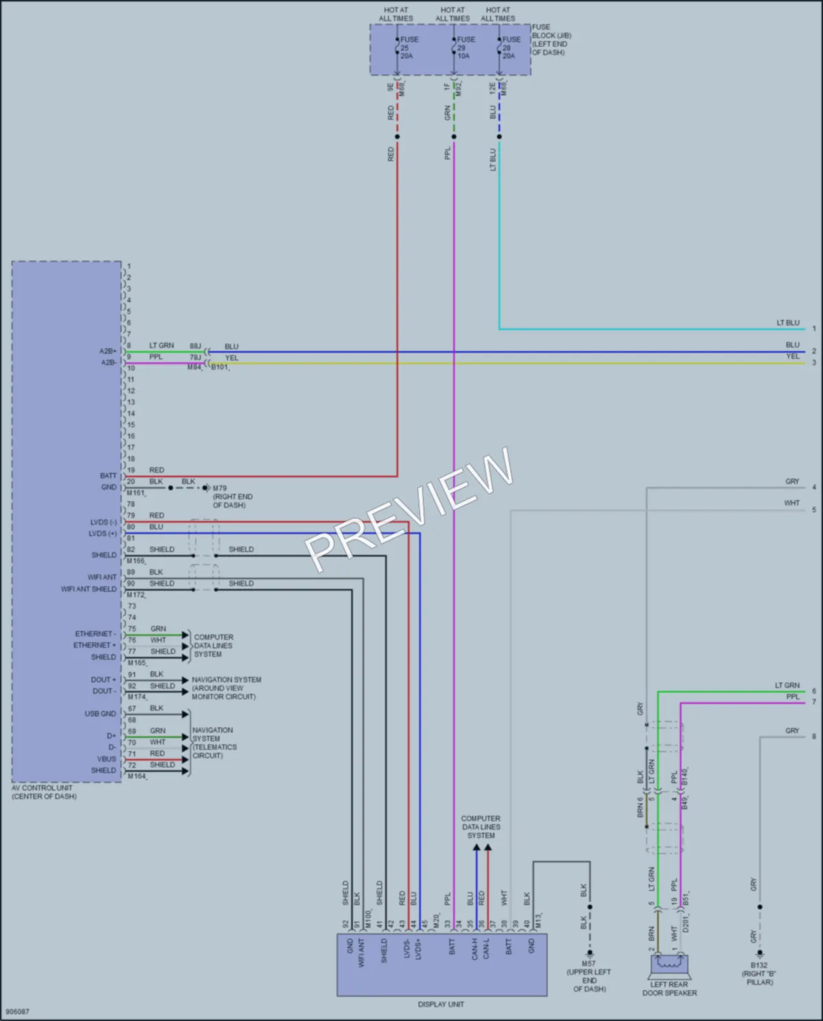 2025 Nissan Murano Radio wiring diagram preview