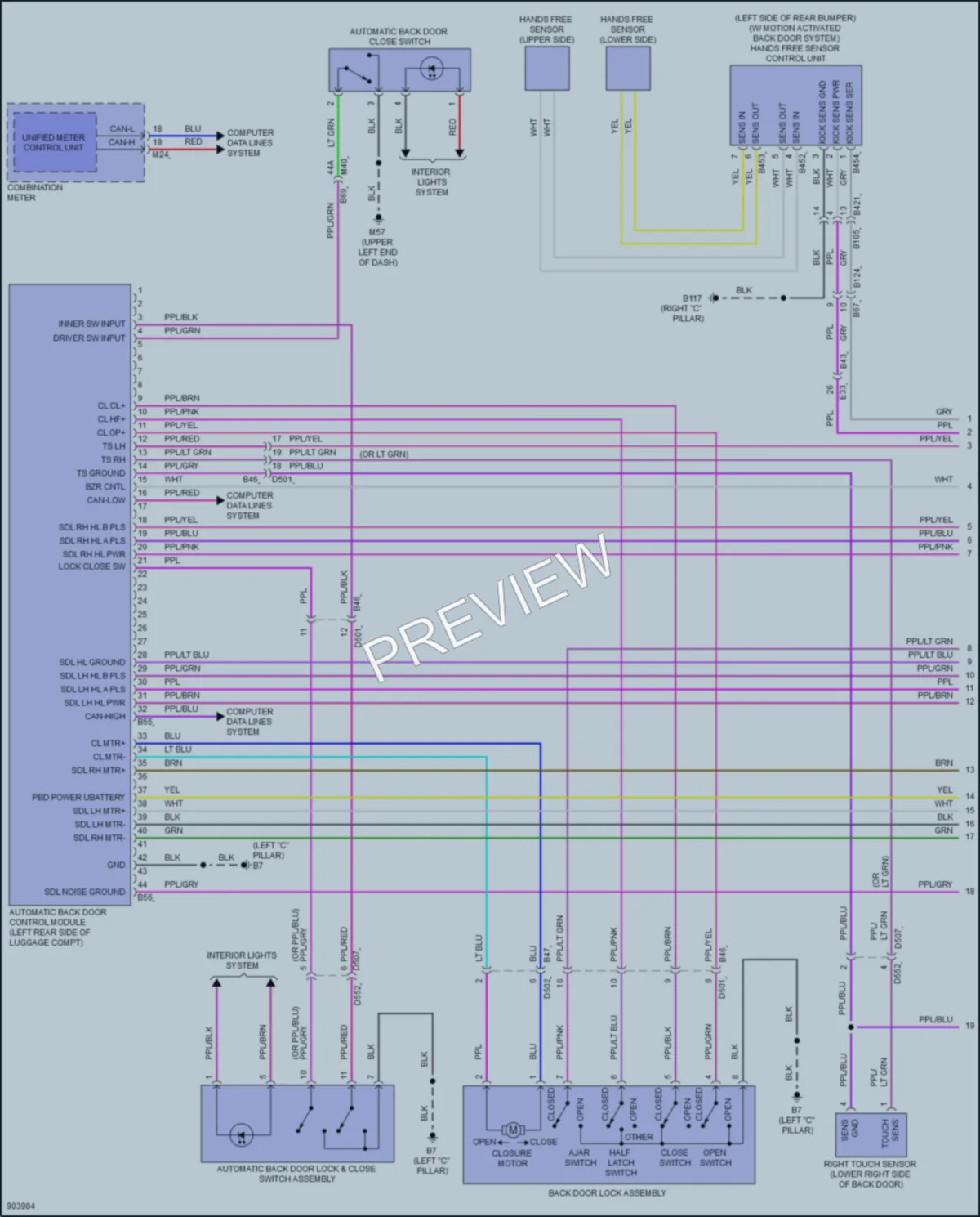 2025 Nissan Murano Trunk Tailgate Fuel Door wiring diagram preview