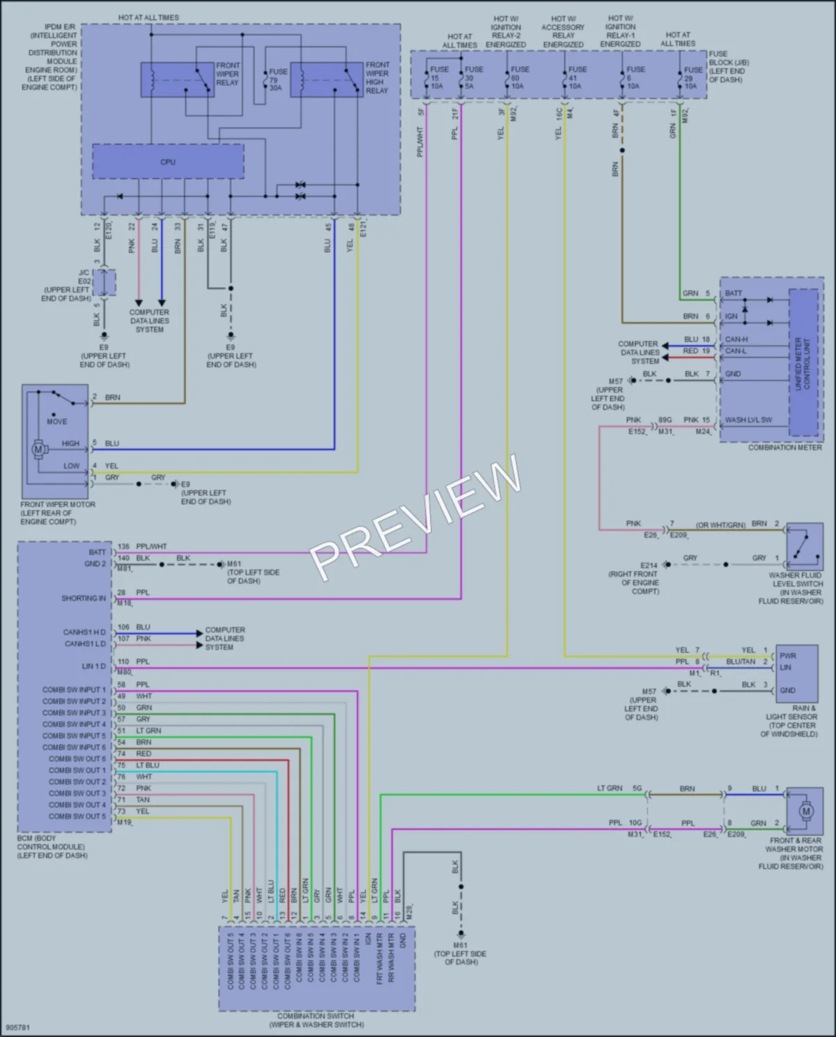 2025 Nissan Murano Wiper Washer wiring diagram preview