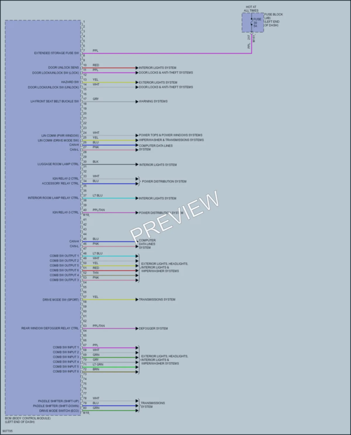 2025 Nissan Pathfinder Body Control Modules wiring diagram preview