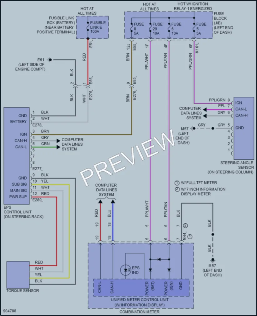 2025 Nissan Pathfinder Electronic Power Steering wiring diagram preview