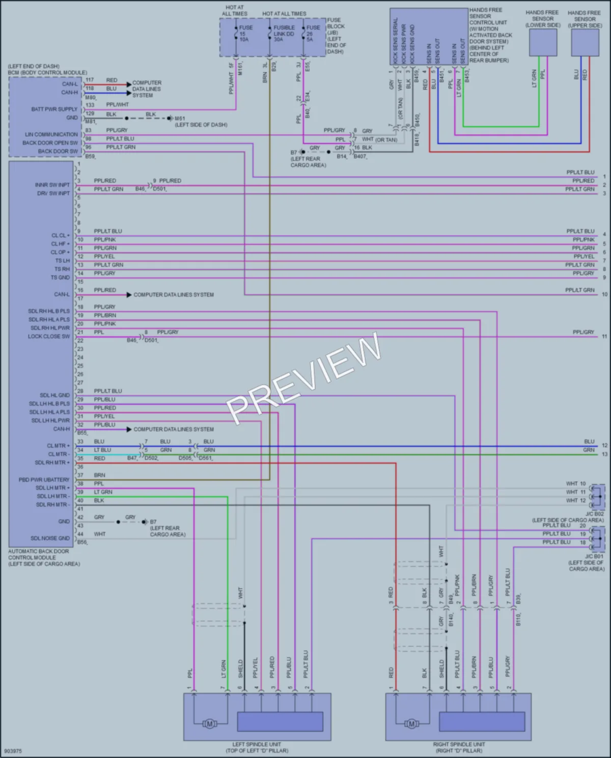 2025 Nissan Pathfinder Trunk Tailgate Fuel Door wiring diagram preview