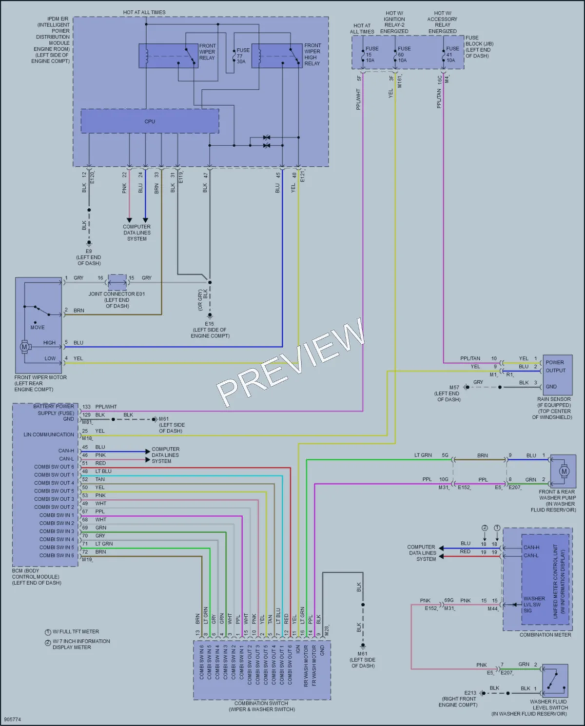 2025 Nissan Pathfinder Wiper Washer wiring diagram preview